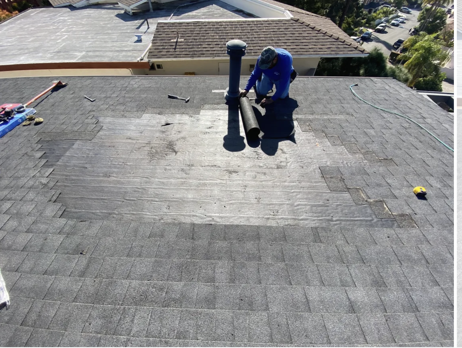 Roofing repair project